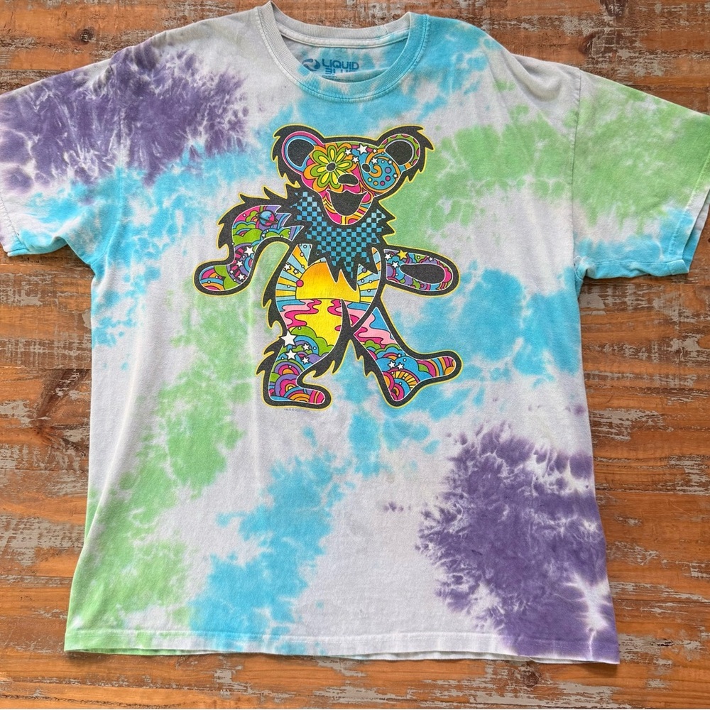 Liquid Blue Tie-Dye Grateful Dead tshirt